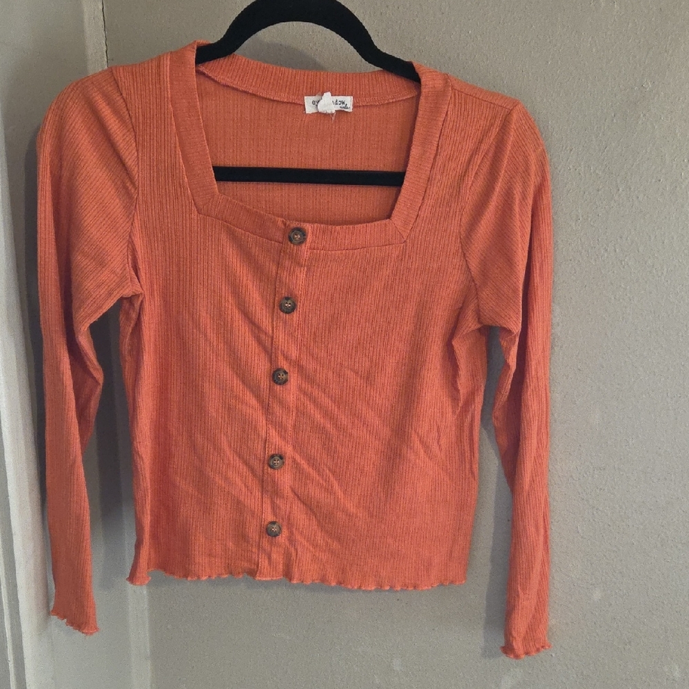Women's Button Crop Top